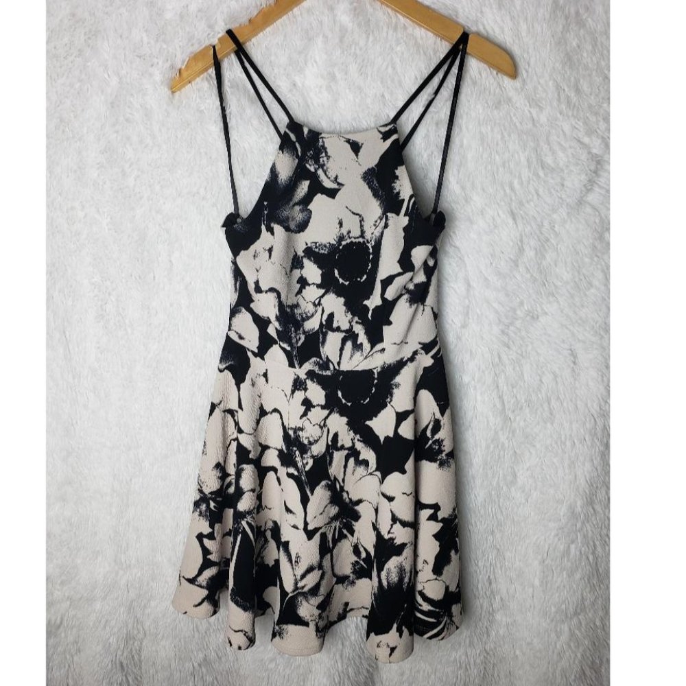 Floral fit and flare mini dress  size L